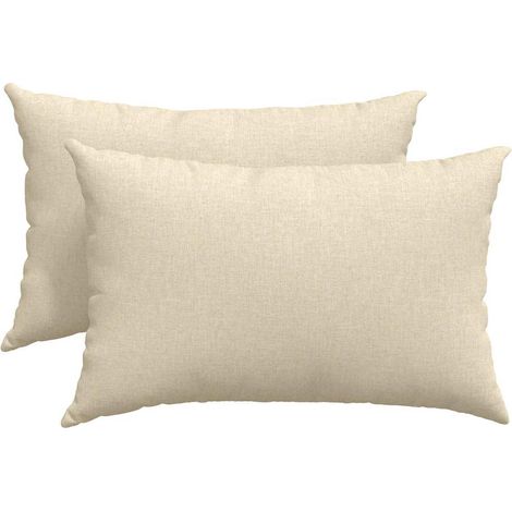 Maison Exclusive - Cojines de sofá 2 pcs Crema 60 x 40 cm tela
