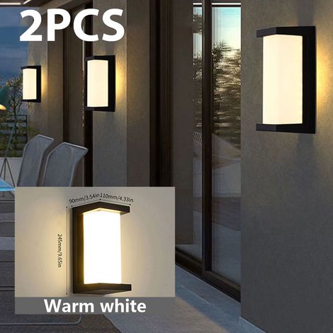 2er Set LED Wandlampen für Außen Warmweiß, IP65 Wasserdicht, Up & Down Außenleuchten für Garten, Balkon, Terrasse und Hauswand