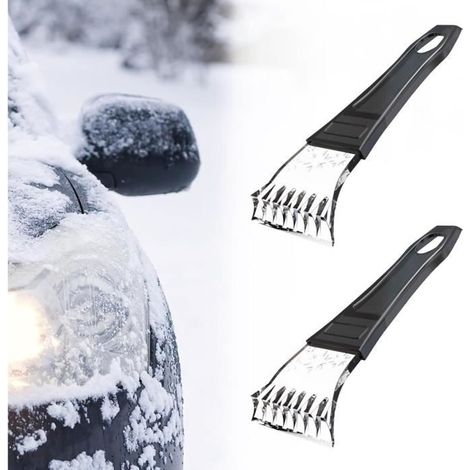 Grattoir Pare Brise Voiture, 2Pcs Neige Gratte Pare Brise, Gratte-Glace Pare Brise Vitres, Neige Gratte Pare Brise Voiture Raclette (1/4)
