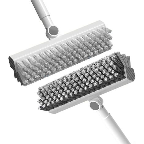 Brosse ménagère, inox, bleu, rotative, pour cuisine et coins (1/5)