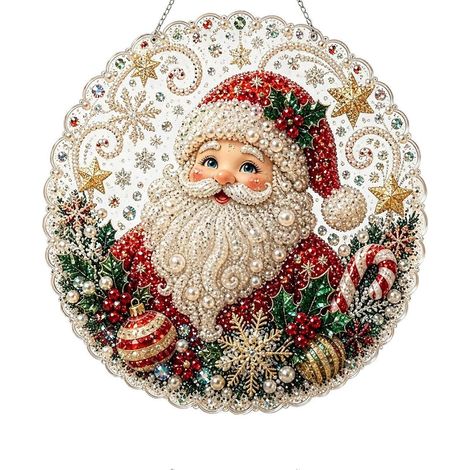 Décoration murale scintillante en strass pour les fêtes. Matériaux durables et résistants. Décoration suspendue ensoleillée pour terrasse, 20 cm (8 pouces). (1/5)