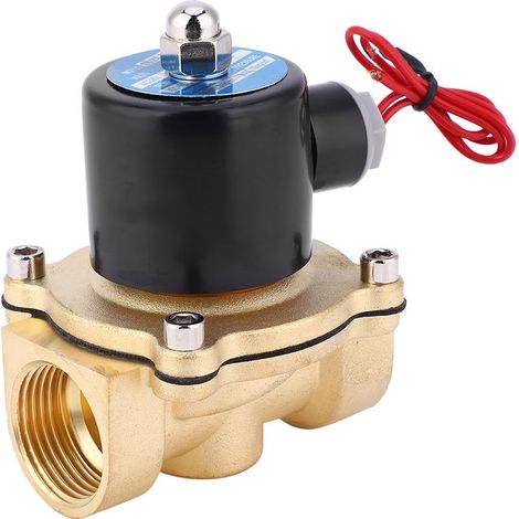 Électrovanne normalement fermée en laiton, pour air eau huile, 1 pouce BSPP, 2W250-25 AC220V/DC24V/DC12V, 2W-250-25 220V (1/5)
