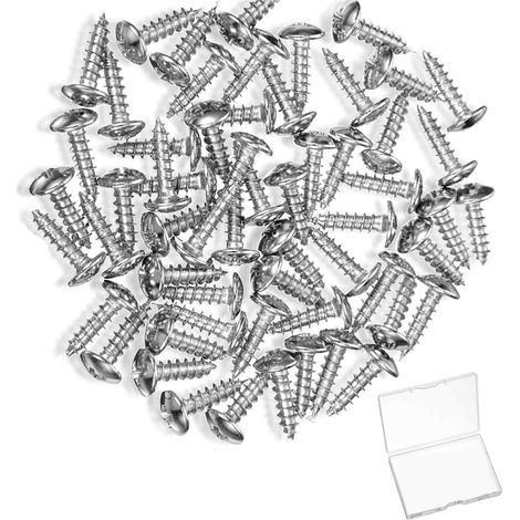 Vis Autotaraudeuse En Acier Inoxydable 304 - M3x12mm - Pour Bois Métal Plastique - Lot De 100 Pièces (1/5)
