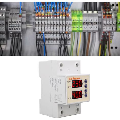 Disjoncteur différentiel domestique SVP-726 AC220V à réarmement automatique réglable, protection contre les surtensions et les sous-tensions, affichage numérique de la surtension et de la sous-tension (1/5)