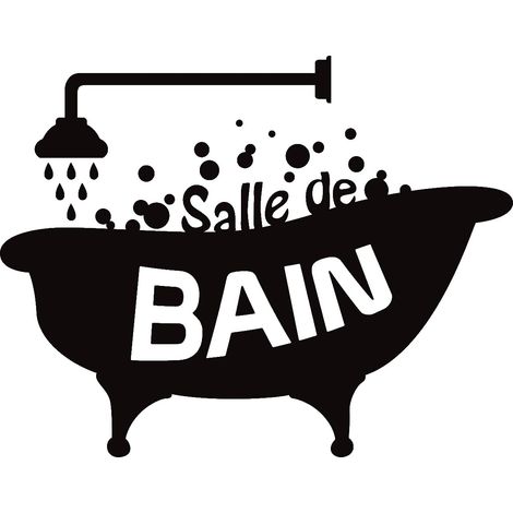 Ambiance Sticker Baignade Douche Baignoire PVC Porte Autocollant Imperméable à l'eau Stickers Muraux Décoration pour Salle de Bain H25 x L30 cm (1/5)