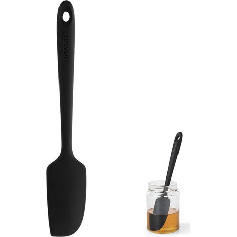 Mini-Spatel aus Silikon, 315°C hitzebeständig, flexibel, schwarz