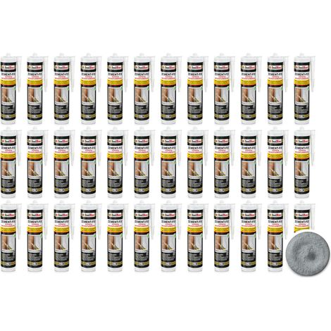 36 x 300ml Express Reparaturmörtel Zement-Fix Zementgrau Fugenmörtel Mörtel (1/5)