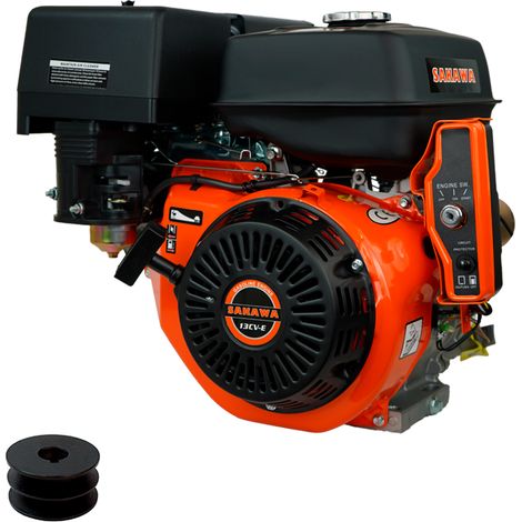 Motore benzina 4 Tempi 390cc 13cv Avviamento elettrico + Puleggia Motore 25mm E
