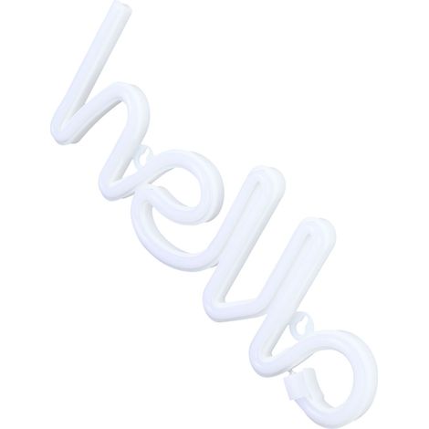 LED-Neon-Schild „Hello“ mit Neon-Buchstaben, Wanddekoration für Hochzeiten und Partys, USB-/Batteriebetrieben, Blau (1/5)