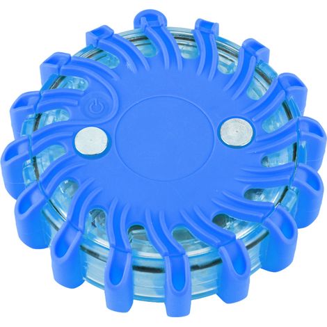 Ortviai Lampe de signalisation routière d'urgence LED 16 lumières, étanche, 9 modes clignotants, bleue (1/5)