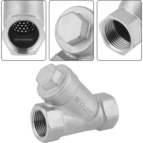 3/4" DN20 PT Gewinde Edelstahl Y-förmiger Siebpumpenfilter für Wasser, Öl und Gas (1/5)