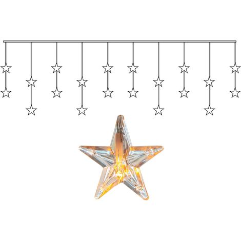 LED Lichtervorhang Star Curtain 20 LEDs H 40cm B 180cm