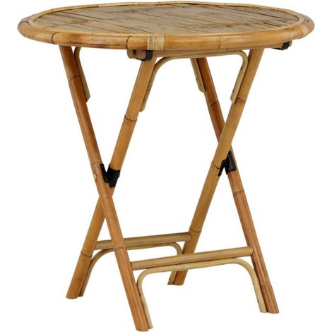 Table de Jardin "Cane" 80cm Naturel (1/5)