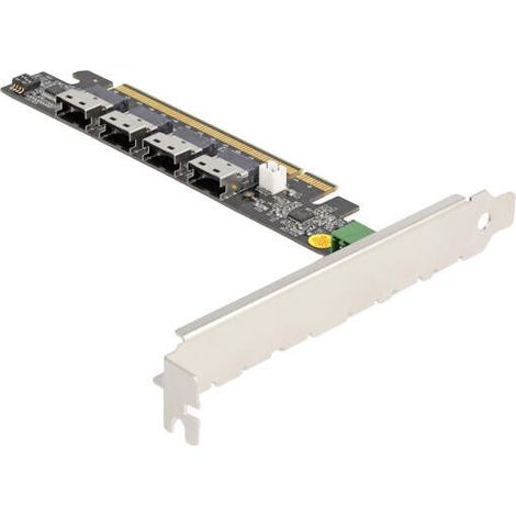Delock 90111 tarjeta pci express x16 a 4 x nvme interno sff-8654 4i - bifurcaciÓn (1/3)
