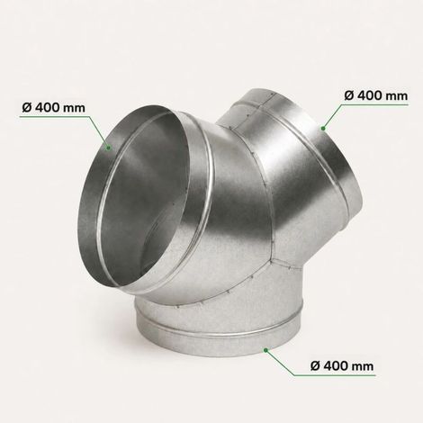 Y pièces 400 mm métal raccord de ventilation raccord de conduit système de ventilation (1/5)