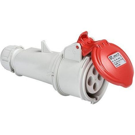 Fiche Femelle Triphasé 32a 3p+t 380v - 4 Broches - étanche Ip67 - Ide