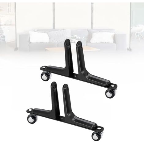 Pieds de Cloison de Separation Interieur, Lot de 2 Supports de Separation de Piece Intérieur avec Roue Universelle en Alliage Pieds de Séparation Réglables de 1 à 6 cm de Large pour Bureau (1/5)