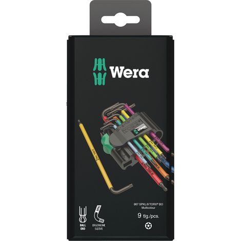 Wera  juego  de  llaves  angulares  967  SPKL/  TORX  BO  9  piezas  Multicolour  -  073599 (1/5)