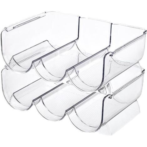 2 Pièces Étagère De Bouteille D'eau Organisateur Décoratif Moderne Organisation Rack Empilable Porte-Bouteille D'eau Support (1/4)