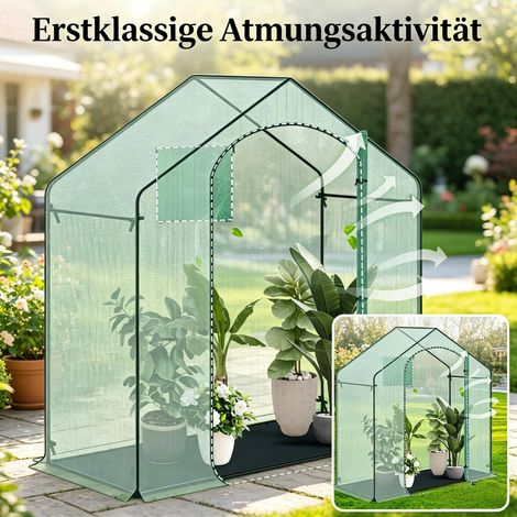 Serre de jardin, avec porte, pour jardin et terrasse, tente d’hiver pour plantes, Serre chic, serre de patio, serre extérieure