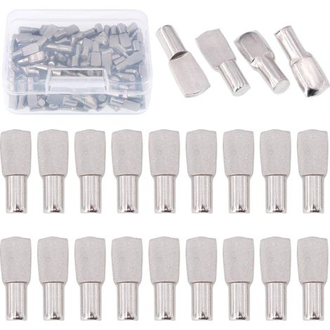 CCYKXA 150pcs 5mm Spoon Shape Shelf Support Pegs Nickel Plated