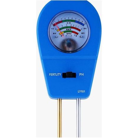 Bodenfeuchtemessgerät/Bodenfruchtbarkeitsmessgerät/Boden-pH-Wert-Messgerät 3-in-1 Boden-pH-Meter Bodendetektor Bodenfeuchtesensor, blau, einteiliger Feuchtigkeitsdetektor (1/5)