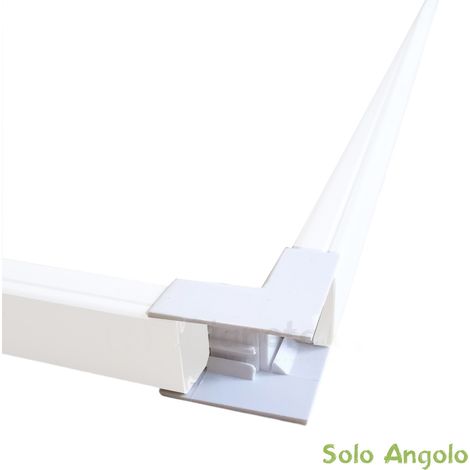 2 mt Canalina per cavi elettrica 60x40 mm in plastica passacavi bianco coprifili a parete con copertura Angolo interno (1/2)