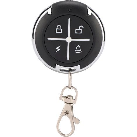 Lot 4 télécommandes sans fil noires rondes 433MHz pour porte de garage portail copie automatique (1/5)