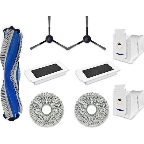 Accessoires pour aspirateur Debot T30 Pro Omni / T30 Pro : brosse latérale principale, filtre HEPA, chiffon de nettoyage, sac à poussière (1/5)