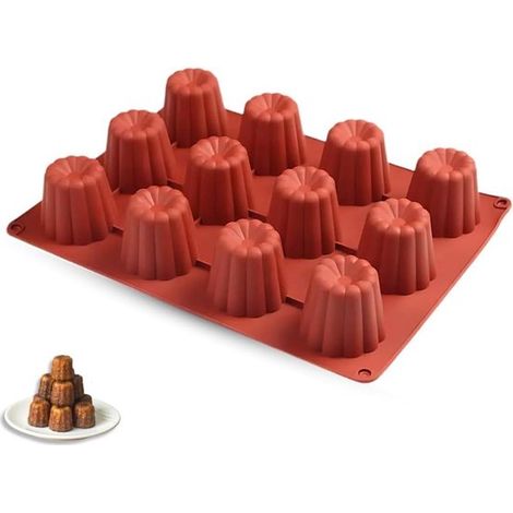 Stampo in silicone per dolci - Onde grandi - Crea i tuoi prodotti da forno - 12 cavità - 29x21,5 cm - Trasparente