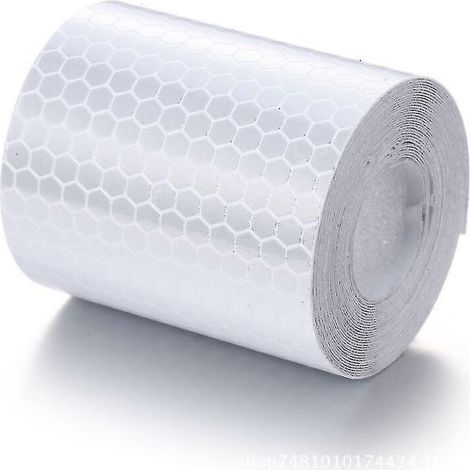 Bande Réfléchissante 3m X 50 Mm Réflecteur Étanche Autocollants D'avertissement Haute Intensité Auto-Adhésif Ruban De Sécurité 1 pièces Blanc (1/5)
