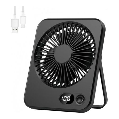 BUNTHAUS Ventilateur USB Portable Mini 5 Vitesses Silencieux Rechargeable Bureau, Table, Cuisine, Chambre (1/5)