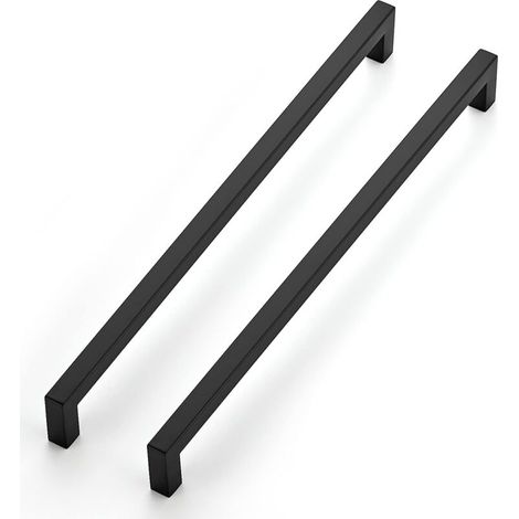 (2er-Set) Schwarze Möbelgriffe, 320 mm, für Küchenschränke, Schubladengriffe, Türgriffe für Küchenschränke