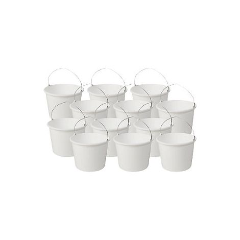 Cubo  capacidad 12 l  UE 12 unid  blanco (1/2)