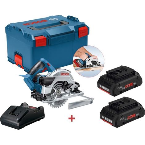 Bosch 18v GKS 18V-57 G 165mm Cordless Circular Saw Guide Rail + LBoxx + 2 x 4ah (1/5)