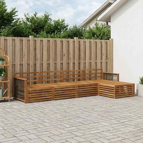 vidaXL Outdoor-Sofagarnitur 5 pcs Natur Massivholz Akazie (1/5)