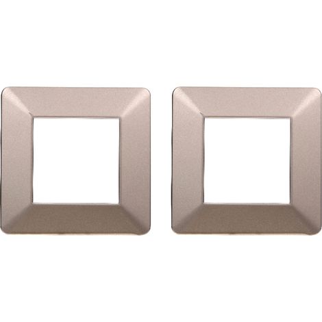 gloca Placche Plastica Compatibili Plana (2 Pezzi Acciaio bronzato, 2 Posti) (1/4)