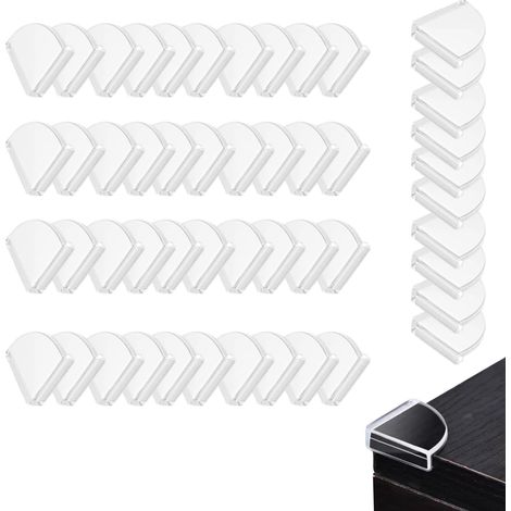 50 Pièces Coin de Table Protection Bebe, Protege Coin de Table Bebe, Autocollant, Protege Angle Bebe, Convient pour Protéger Les Bébés des Chocs et des Blessures Causés par Les Meubles (1/5)