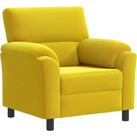Canapé Jaune 94 x 85 x 93 cm Velours vidaXL (1/5)