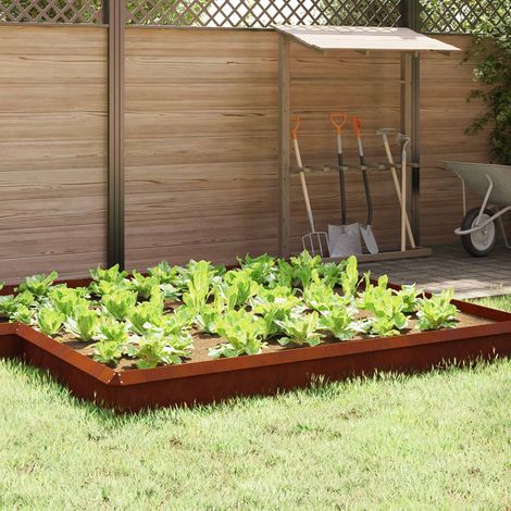 Schneckenzaun Rostig 100 x 3,5 x 25 cm Wetterfeststahl