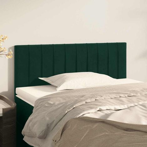 vidaXL Cabecero de terciopelo verde oscuro 100x5x78/88 cm (1/5)