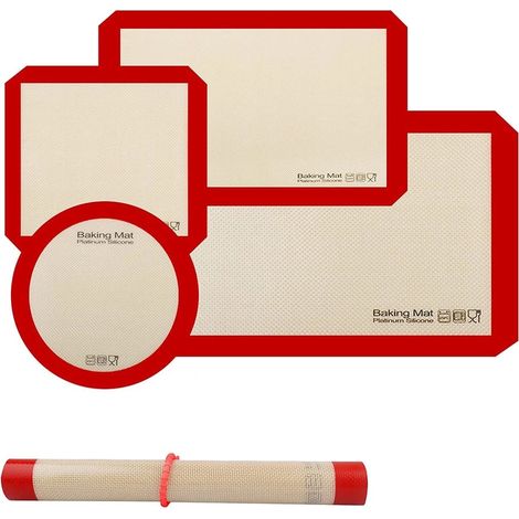 Tapis de cuisson en silicone réutilisable pour plaques à biscuits (1/5)