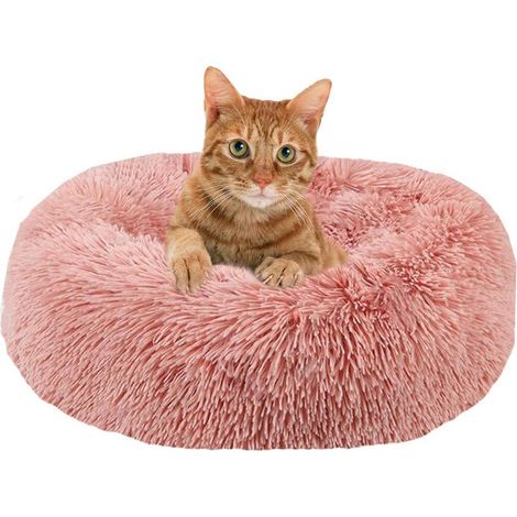 Cama Para Mascotas Desmontable - Forma De Donut - Felpa Suave - Para Perros Y Gatos Pequeños Medianos Y Grandes - 40 Cm (1/5)