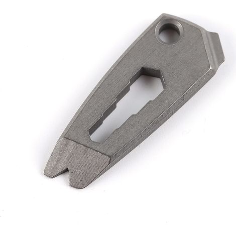 Mini porte-clés en titane avec clé tournevis, extracteur de clous (gris) 4,2 cm (1/5)