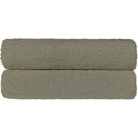 Set Asciugamani Bagno 100% Cotone Super Assorbenti Telo Doccia Spugna Professionali Salvietta Lavetta Viso Asciugamano Salviette Teli Asciugamano Ospite Qualità Hotel Lavette 2 Asciugamani - Tortora