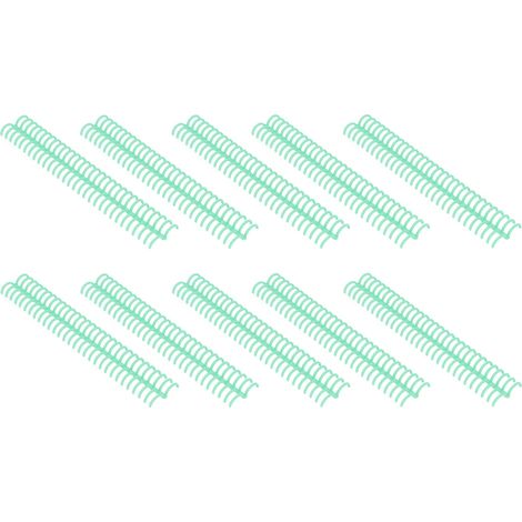 Lot de 10 relieurs plastique 19mm 30 anneaux pour A4 B5 A5 capacité 150 feuilles vert PP (1/5)
