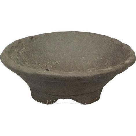 Vaso per bonsai Giapponese Morrisan rotondo in gres 11x11x3 cm - B01-20 (1/4)