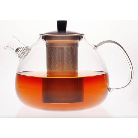 Théière verre premium 1500 ml, très résistante chaleur, passoire acier inoxydable. (1/5)