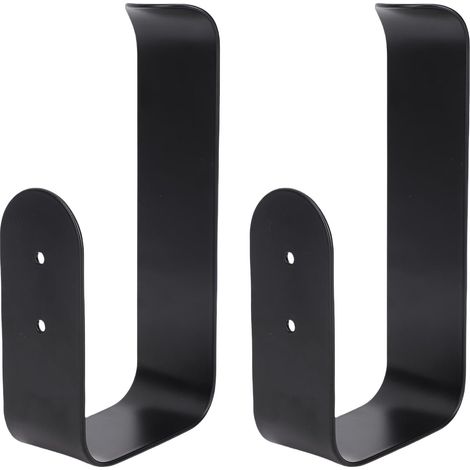 Set of 2 Solid Iron Curtain Tiebacks, Rustproof, U-Shaped Wall Mount, 16.5 cm, for Blackout and Sheer Shower Curtains with Minimalist Design (1/5)