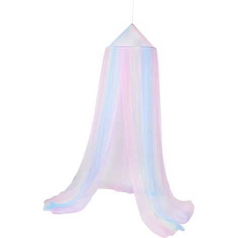 Moustiquaire ronde double porte PRETYZOOM pour lit, transparente (1/5)